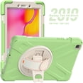 thumbnail image 1 of Galaxy Tab A 8.0 2019 Released Case with PET Screen Protector, SM-T290 T295 T297 Case, Allytech Heavy Protection Rugged Kickstand Hand Strap Kids Friendly Case for Galaxy Tab A 8.0 T290, Matchagreen, 1 of 1