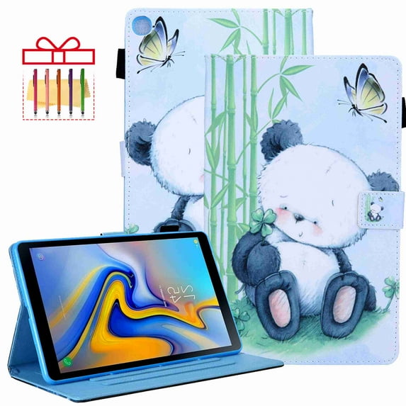 Galaxy Tab A 8.0 2019 T290 T295 Case, Dteck Slim Premium Leather Folio Stand Cover with Card Holder Slot for Samsung Galaxy Tab A 8 inch 2019 Release T290 T295 Tablet, Panda