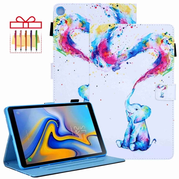 Galaxy Tab A 8.0 2019 T290 T295 Case, Dteck Slim Premium Leather Folio Stand Cover with Card Holder Slot for Samsung Galaxy Tab A 8 inch 2019 Release T290 T295 Tablet, Elephant