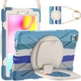 thumbnail image 1 of Galaxy Tab A 8.0 Case for Kids, Heavy Duty Hybrid Shockproof Stand Anti Scratch Rotating Kickstand Protection Case with Hand Shoulder Strap Case for Galaxy Tab A 8.0 inch 2019 SM-T290/T295/T297, 1 of 7