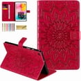 thumbnail image 1 of Galaxy Tab A 8.0 inch T290 T295 T297 Case, Dteck Slim Embossed PU Leather Folio Smart Stand Wallet Cover for Samsung Galaxy Tab A 8.0 inch 2019 Release Model T290 T295 T297 Without S Pen, red, 1 of 4