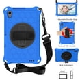 thumbnail image 1 of Galaxy Tab A 8.4" Case SM-T307 T307U, Allytech Silicone EVA Adjustable Shoulder Strap Hand Strap Kickstand Heavy Duty Protection Rugged Shockproof Case Cover for Samsung Galaxy Tab A 8.4",Blue/Black, 1 of 6