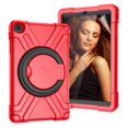 thumbnail image 1 of Galaxy Tab A 10.1 2019 Case, Dteck Heavy Duty Dual Layer Rugged Hybrid Shockproof Case With 360 Rotating Kickstand Handle Cover For Samsung Galaxy Tab A 10.1 inch 2019 Model SM-T510 T515, Red/Black, 1 of 9