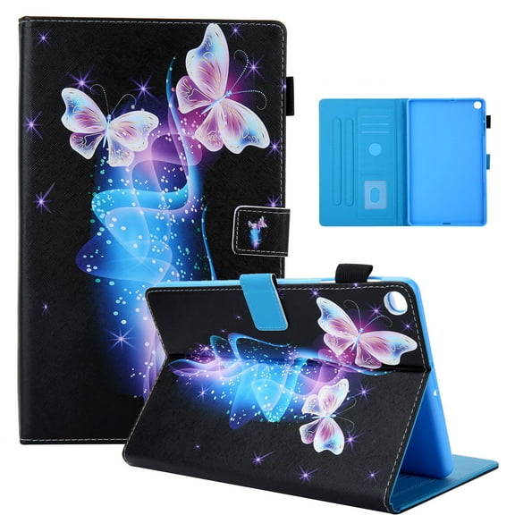 Galaxy Tab A 10.1 2019 Case T510 T515, Allytech Slim Fit Multi Angle Stand Folio Full Protection Shockproof Anti-Scratch Wallet Shell Case Cover for Samsung Galaxy Tab A 10.1,Butterfly