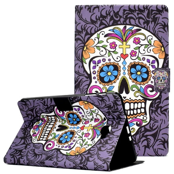 Galaxy Tab A 10.1 inch Case SM-T580/SM-T585, Allytech Premium PU Leather Multi-Angle Viewing Angles Stand Smart Auto Sleep Wake Folio Cover for Samsung Galaxy Tab A SM-T580/T585 2016, Skeleton