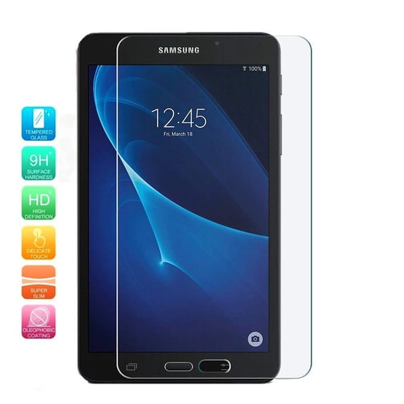 Galaxy Tab A 7.0 T280 SM-T280 Screen Protector, KIQ Tempered Glass Anti-Scratch Self-Adhere (2 Pack)