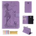 thumbnail image 1 of Galaxy Tab A 8.0 2018 Case, Dteck Slim Fit Embossed Pattern PU Leather Folio Stand Case with Card Holders Cover for Samsung Galaxy Tab A 8 inch 2018 Release SM-T387 Tablet, Purple, 1 of 7