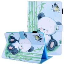 Galaxy Tab A 8.0 2019 Case P200 P205, Allytech Slim Fit Lightweight PU Leather Multi Angle Stand Anti-Scratch Full Body Protection Wallet Case Cover for Samsung Galaxy Tab A 8.0", Cute Panda