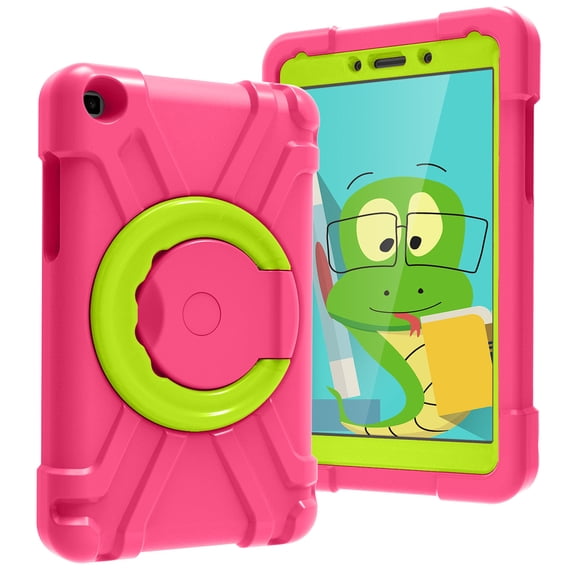 Galaxy Tab A 8.0" 2019 Case T290 T295, Allytech Shockproof 360 Rotating Kickstand Drop Protection Kids Friendly Rugged Anti-scratch Case Cover for Samsung Galaxy Tab A 8.0 2019 T290, Rose/Green
