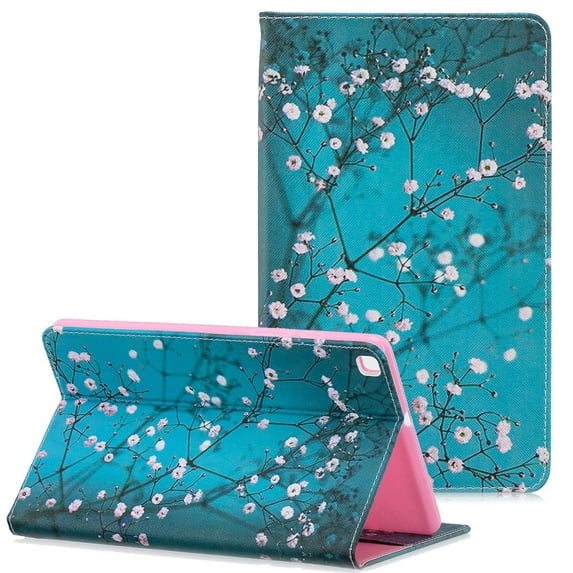 Galaxy Tab A 8.0 (2019) Case T290 T295, Allytech Slim Cute Pattern PU Leather Folio Stand Cards Slots Wallet Case Cover for Samsung Tab A Without S Pen 8.0 Inch Tablet T290 T290, Blossom