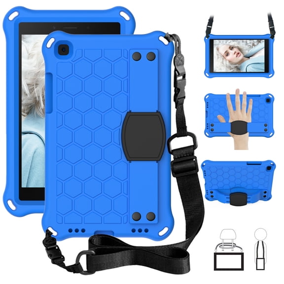 Galaxy Tab A 8.0 2019 Case T290 T295, Rugged Heavy Duty Shockproof Rotating Kickstand Protective Cover for Galaxy Tab A 8.0 Inch 2019 Without S Pen Model SM-T290,Blue