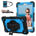 thumbnail image 1 of Galaxy Tab A 8.0 Case 2019, SM-T290/SM-T295 Case for Kids, Allytech Hard PC + Soft Silicone Drop-Proof Kickstand Case with Adjustable Hand Strap/Detachable Shoulder Strap Cover, Black Blue, 1 of 5