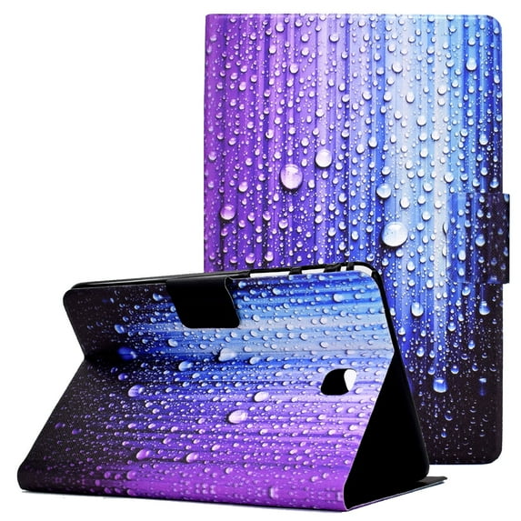 Galaxy Tab A 8.0 inch Case SM-T350/SM-T355/P350/P355, Allytech Premium PU Leather Multi-Angle Viewing Angles Stand Smart Auto Sleep Wake Folio Cover for Samsung Galaxy Tab T350 2015, Water Droplets