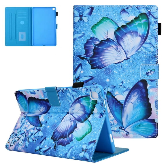 Galaxy Tab A7 10.4" 2020 Case SM-T500 T505 T507 Case, Allytech Premium PU Leather Folio Flip Stand Auto Sleep Wake Credit Cards Wallet Case Cover for Samsung Galaxy Tab A7 10.4" T500,Butterfly