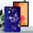 thumbnail image 1 of for Galaxy Tab A7 10.4" 2020 SM-T500 / SM-T505 Floral Pattern Case, Luxury Ultra Slim Flexible Lightweight Anti-Fingerprint Drop Protective Heat Dissipation with Soft TPU Cover, Blue Butterfly, 1 of 6