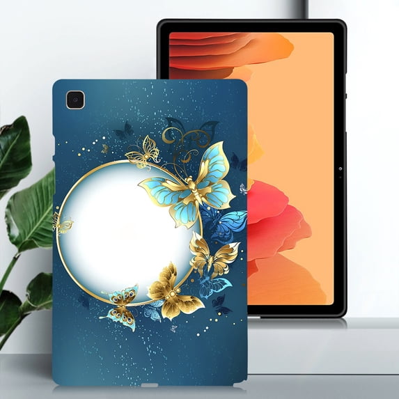 for Galaxy Tab A7 10.4" 2020 SM-T500 / SM-T505 Floral Pattern Case, Luxury Ultra Slim Flexible Lightweight Anti-Fingerprint Drop Protective Heat Dissipation with Soft TPU Cover, Butterfly Flower
