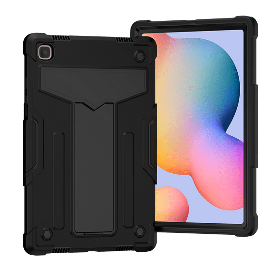 Galaxy Tab A7 10.4" Case SM-T500 T505, Alltyech Hybrid Dual Layers Kickstand Shockproof Drop Protection Rugged Kids Friendly Case Cover for Samsung Galaxy Tab A7 10.4" T500 2020, Black