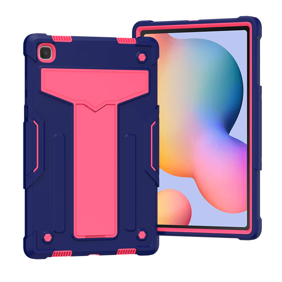 Galaxy Tab A7 10.4" Case SM-T500 T505, Alltyech Hybrid Dual Layers Kickstand Shockproof Drop Protection Rugged Kids Friendly Case Cover for Samsung Galaxy Tab A7 10.4" T500 2020, Navyblue/Rose