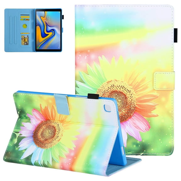 Galaxy Tab A7 10.4" Case SM-T500 T505 T507, Allytech Folio Flip Stand Cover Auto Sleep Wake Shock-Absorption Protective Slim Shell Case Cover for Samsung Galaxy Tab A7 10.4" T500,Sunflower