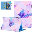 thumbnail image 1 of Galaxy Tab A7 10.4" Case SM-T500 T505 T507, Allytech Folio Flip Stand Cover Auto Sleep Wake Shock-Absorption Protective Slim Shell Case Cover for Samsung Galaxy Tab A7 10.4" T500,Purple Grid, 1 of 6