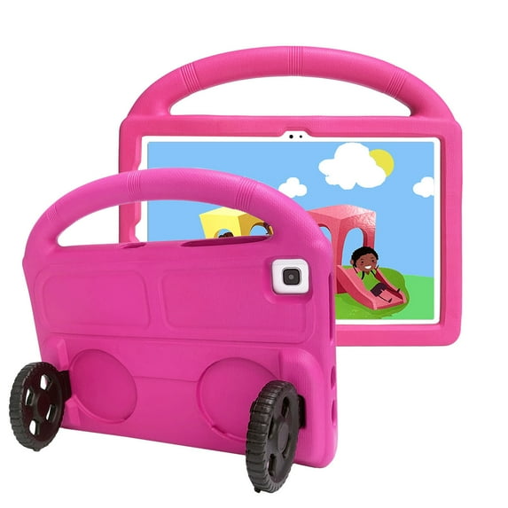 Galaxy Tab A7 10.4-inch SM-T500 T505 T507 Case,Dteck Shockproof EVA Foam Kids Friendly Handle Kickstand Case for Samsung Galaxy Tab A7 10.4" 2020 Lightweight Protective Cover,Rose