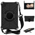 thumbnail image 1 of Galaxy Tab A7 Lite 8.7" 2021 Case, Heavy Duty Rugged Shockproof Case with Adjustable Hand Strap, Carrying Shoulder Strap, Rotating Kickstand for Samsung Tab A7 Lite 8.7" SM-T220 SM-T225 2021, Black, 1 of 7