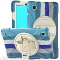 thumbnail image 1 of Galaxy Tab A7 Lite 8.7 inch Tablet 2021 Case, TOPSHE Tab A7 Lite Case Rugged Case for Kids| Heavy Duty Hybrid Shockproof Protective Case with Kickstand for Samsung SM-T220/T225, Blue, 1 of 8