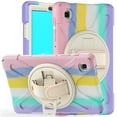 thumbnail image 1 of Galaxy Tab A7 Lite 8.7 inch Tablet 2021 Case, TOPSHE Tab A7 Lite Case Rugged Case for Kids| Heavy Duty Hybrid Shockproof Protective Case with Kickstand for Samsung SM-T220/T225, Pink, 1 of 8