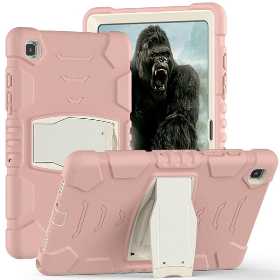 Galaxy Tab A7 SM-T500 T505 T507 10.4-inch Case,Dteck Shockproof Rubber 3-Layer Protection Case for Samsung Galaxy Tab A7 10.4" 2020 Hybrid Armor Kickstand Protector Cover,Pink