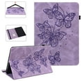 thumbnail image 1 of Galaxy Tab A8 10.5 Case 2021, Cover for SM-X200/X205, Allytech Slim Embossed Butterfly Pattern PU Leather Anti-Shock Stable Stand Case with Card/Pen Holder for Samsung Tab A8 10.5" 2021, Purple, 1 of 6