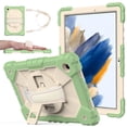 thumbnail image 1 of Galaxy Tab A8 10.5 Case 2022, Colorful Heavy Duty Shockproof Kids Silicone Cover with Hand Strap Kickstand Shoulder Strap for Samsung Galaxy Tab A8 10.5 Inch 2022 (SM-X200/X205/X207),Green, 1 of 7