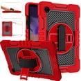 thumbnail image 1 of Galaxy Tab A8 10.5" Case (SM-X200/SM-X205) - TECH CIRCLE [with Shoulder/Hand Strap & Rotating Kickstand] Protective Rugged Case Cover for Samsung Galaxy Tab A8 10.5-inch Tablet, Red+Black, 1 of 9
