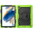 thumbnail image 1 of Galaxy Tab A8 (10.5") Case (SM-X200) - TECH CIRCLE [3-in-1 Case] Shockproof Rugged Case with [Rotating Kickstand & Handle] Protective Kids Case for Samsung Galaxy Tab A8 10.5-Inch 2022 Release, Green, 1 of 10