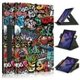 thumbnail image 1 of Galaxy Tab A8 (10.5") Case (SM-X200) - TECH CIRCLE Rotating Fold Stand Folio Case Protective PU Leather Flip Cover with [Pencil Holder] for 2022 Samsung Galaxy Tab A8 10.5-Inch Android Tablet,Painting, 1 of 7