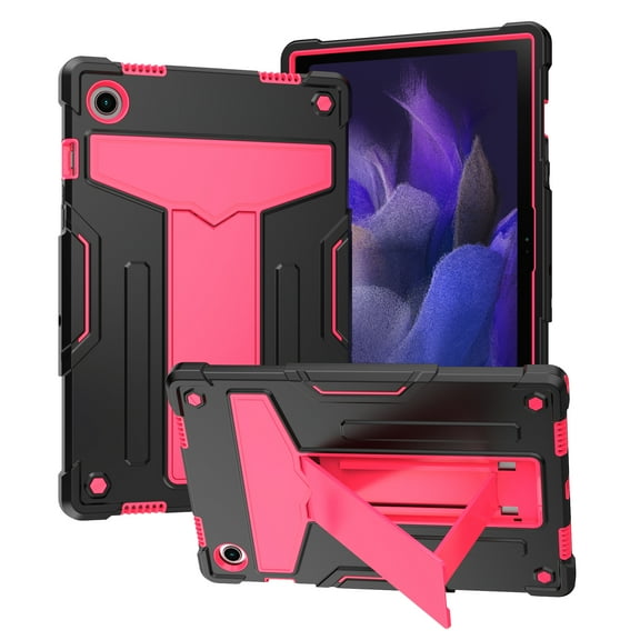 Galaxy Tab A8 (10.5") Case - TECH CIRCLE 3-Layers Protection Shockproof Case, with Kickstand, Protective Rugged Cover for 2021 Release Samsung Galaxy Tab A8 Tablet Model SM-X200/X205, Black+Rose