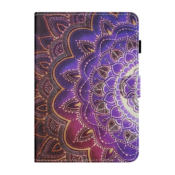 Galaxy Tab A8 10.5 inch 2022 Case SM-X200/X205, PU Leather Flip Folio Stand Card Slot Lightweight Protective Cover with Auto Sleep/Wake for Samsung Galaxy Tab A8 10.5'' Tablet,Purple Mandala