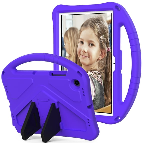 Galaxy Tab A8 Case for Kids, Dteck Child Proof Cover for Samsung Galaxy Tab A8 10.5 Inch 2022 SM-X200 / X205 / X207, Light Weight Kids Friendly Shockproof Handle Stand Cover, Purple