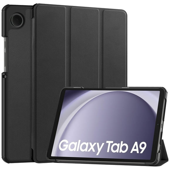 Galaxy Tab A9 Case, Allytech Trifold Multi Angle Viewing Stand Smart Cover Auto Sleep Wake Flip Folio Lightweight Slim Case for Galaxy Tab A9 8.7 Inch 2023 Model Tablet (X110/X115/X117), Black