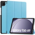 thumbnail image 1 of Galaxy Tab A9 Case, Allytech Trifold Multi Angle Viewing Stand Smart Cover Auto Sleep Wake Flip Folio Lightweight Slim Case for Galaxy Tab A9 8.7 Inch 2023 Model Tablet (X110/X115/X117), Light Blue, 1 of 9