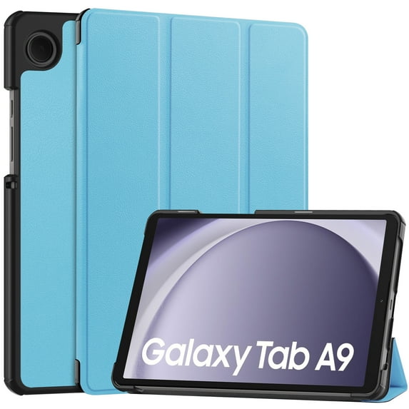 Galaxy Tab A9 Case, Allytech Trifold Multi Angle Viewing Stand Smart Cover Auto Sleep Wake Flip Folio Lightweight Slim Case for Galaxy Tab A9 8.7 Inch 2023 Model Tablet (X110/X115/X117), Light Blue