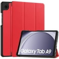 thumbnail image 1 of Galaxy Tab A9 Case, Allytech Trifold Multi Angle Viewing Stand Smart Cover Auto Sleep Wake Flip Folio Lightweight Slim Case for Galaxy Tab A9 8.7 Inch 2023 Model Tablet (X110/X115/X117), Red, 1 of 9