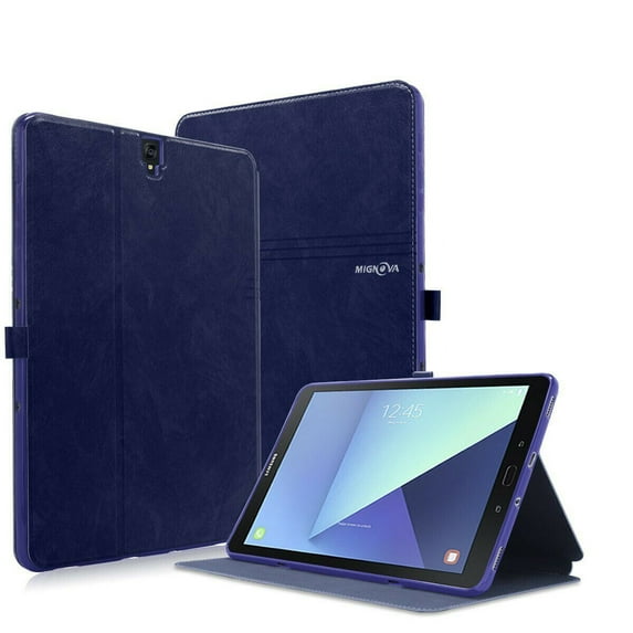 Galaxy Tab S3 9.7-Inch Case, Mignova Premium PU Leather Case Slim Folding Stand Folio Cover with Auto Wake/Sleep For Samsung Galaxy Tab S3 9.7-Inch SM-T820 / T825 2017 Release(Blue)