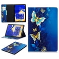 thumbnail image 1 of Galaxy Tab S4 10.5 Case, Allytech PU Leather Stand Folio Wallet Case Cover with Card Slots for Samsung Galaxy Tab S4 SM-T830 Wi-Fi & SM-T835 4G LTE 10.5-inch 2018 Release Tablet, Blue Golden Butterfly, 1 of 1