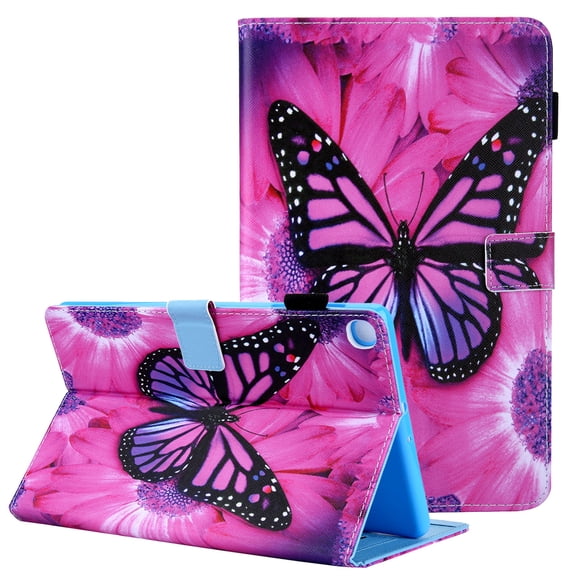 Galaxy Tab S5e 10.5" 2019 Case (SM-T720 T725), Allytech PU Leather Multi Angle Stand Full Protection Cute Pattern Folio Flip Book Cover for Samsung Galaxy S5e 10.5" 2019, Rose Butterfly