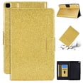 thumbnail image 1 of Galaxy Tab S6 Lite 10.4 2020 Case, Dteck Glitter Sparkle PU Leather Folio Case Multi-angle Viewing Stand Protective Cover with Card Slots for Samsung Galaxy Tab S6 Lite Model SM-P610 P615, Gold, 1 of 6