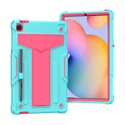 Galaxy Tab S6 Lite 10.4" Case (SM-P610/P615/P613/P619), Epicgadget Hybrid Shockproof Rugged Drop Protection Cover with Kickstand for Samsung Galaxy Tab S6 Lite 10.4 Inch 2020/2022 Tablet (Teal/Pink)