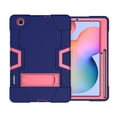 thumbnail image 1 of Galaxy Tab S6 Lite Case 10.4 inch 2020, SM-P610 Cover Case, Kids Heavy Duty Rugged Hybrid Shockproof Kickstand Protective Case with S Pen Holder for Samsung S6 Lite SM-P610/P615, Navy Blue+Pink, 1 of 8