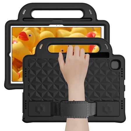 Galaxy Tab S6 Lite Case, Kids Case for Galaxy Tab S6 Lite 10.4 inch - Lightweight Shockproof Protective Handle Stand Case with Shoulder Strap for Galaxy Tab S6 Lite 10.4" 2020 Model SM-P610/P615,Black