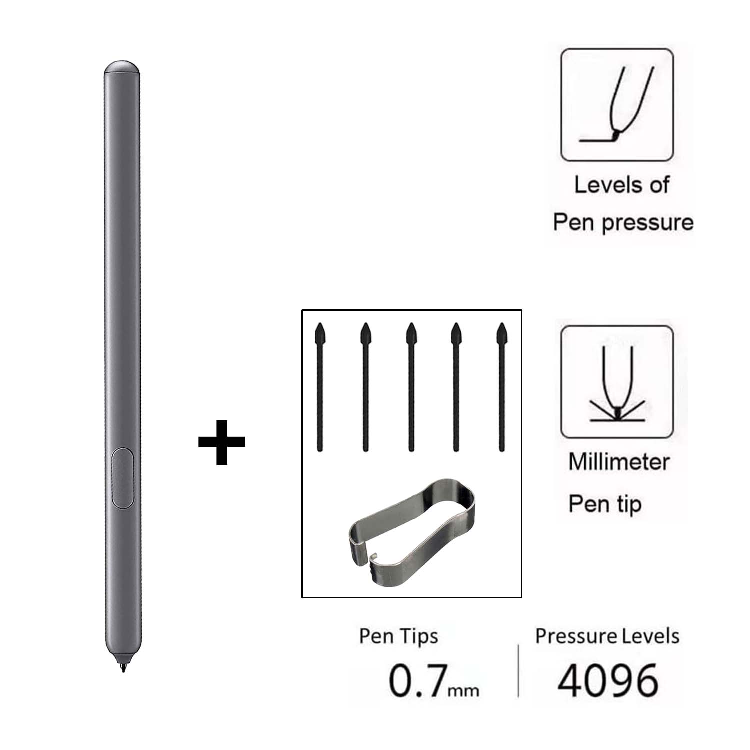 Galaxy Tab S6 Stylus Pen with 5 Pen Tips for Samsung Galaxy Tab S6 S Pen Stylus Pen Replacement