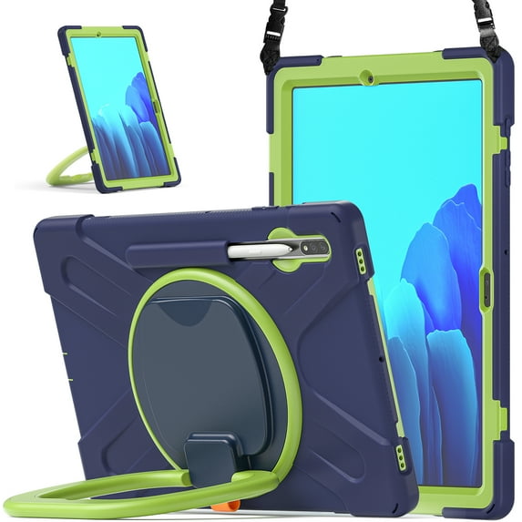 Galaxy Tab S7 Plus 12.4 Inch Case 2020, Heavy Duty Stand Anti Scratch Drop-Proof Protection Kids Case with Hand Shoulder Strap for Samsung Galaxy Tab S7+/ S7 Plus 12.4-inch SM-T970/T975/T976 2020